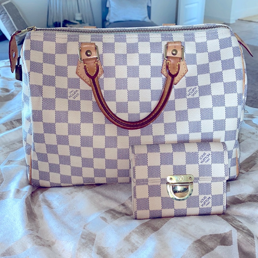 Louis Vuitton Damier Azur Speedy/wallet